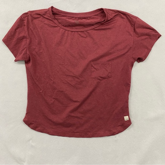 Vuori Tops - Vuori Red Crop Tee Medium
